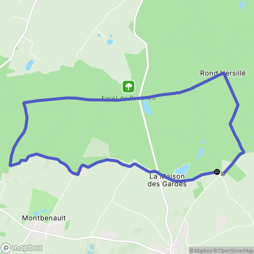 Bellevigne-en-Layon : carte du parcours de randonnée - France