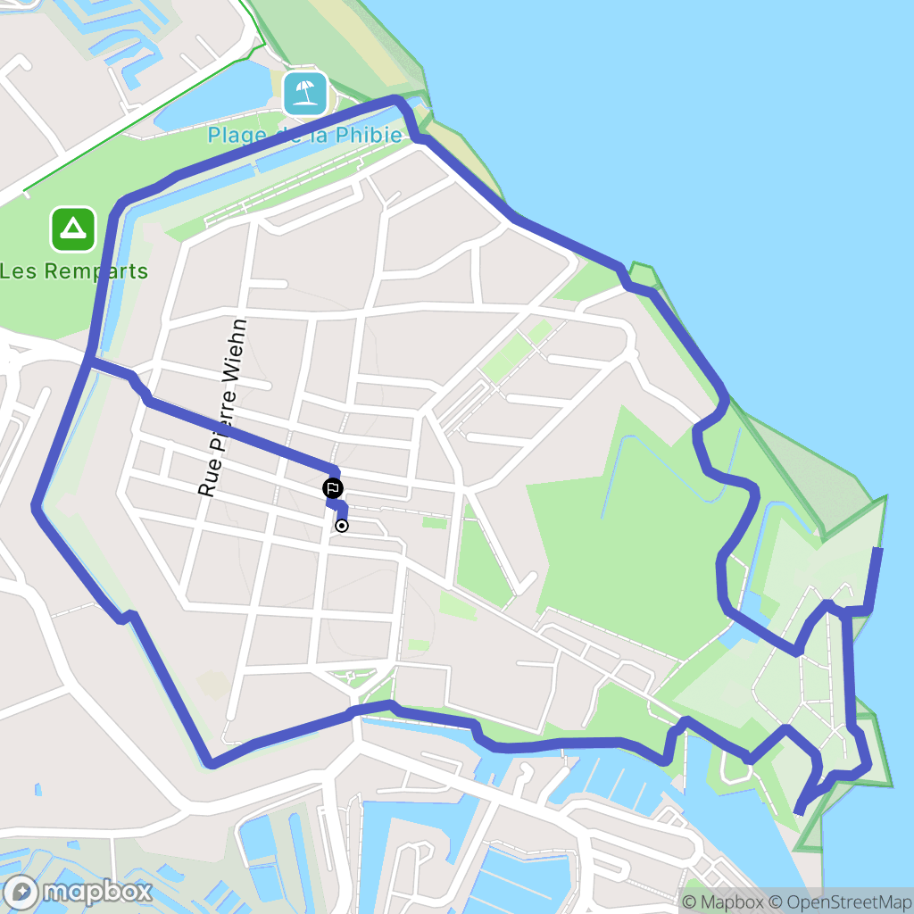 Le Château-d'Oléron : carte du parcours de randonnée - France