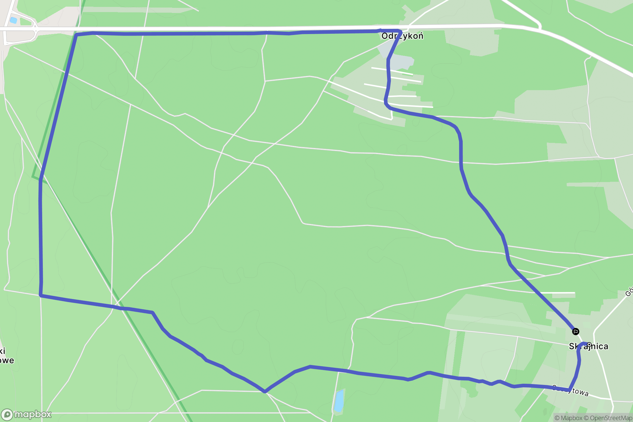 Skrajnica: mapa trasy - Poland