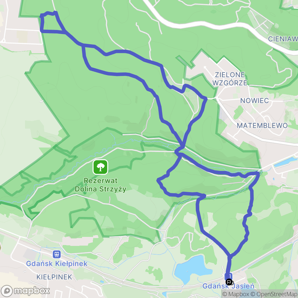 Gdańsk: mapa trasy - Poland