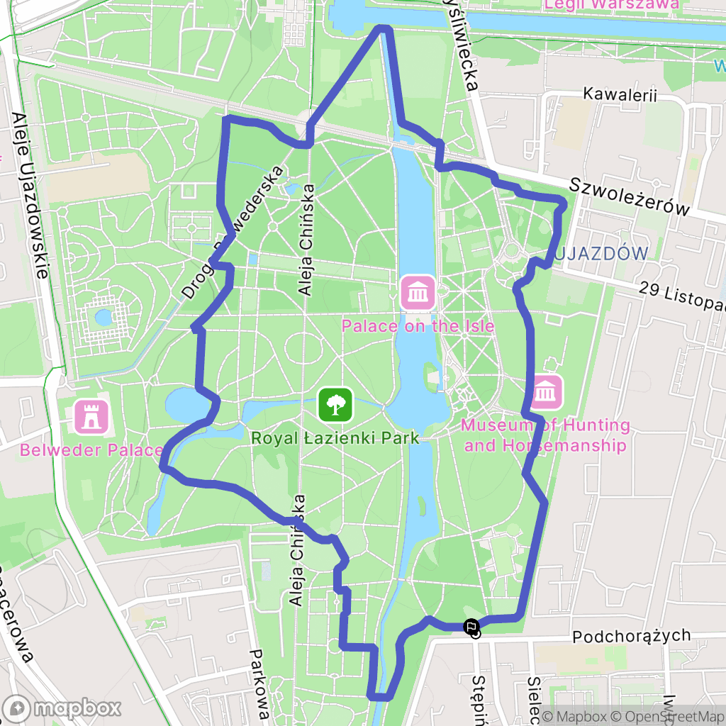 Warszawa: mapa trasy - Poland