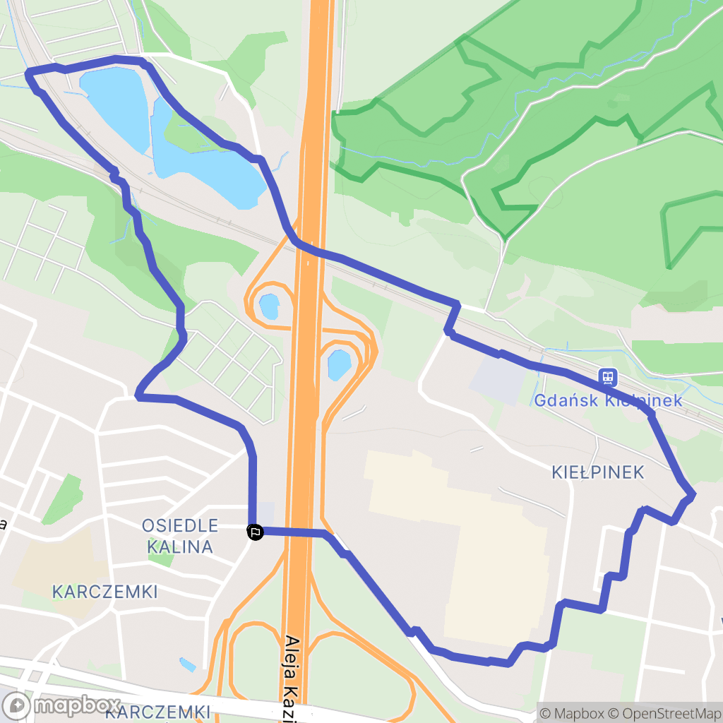 Gdańsk: mapa trasy - Poland