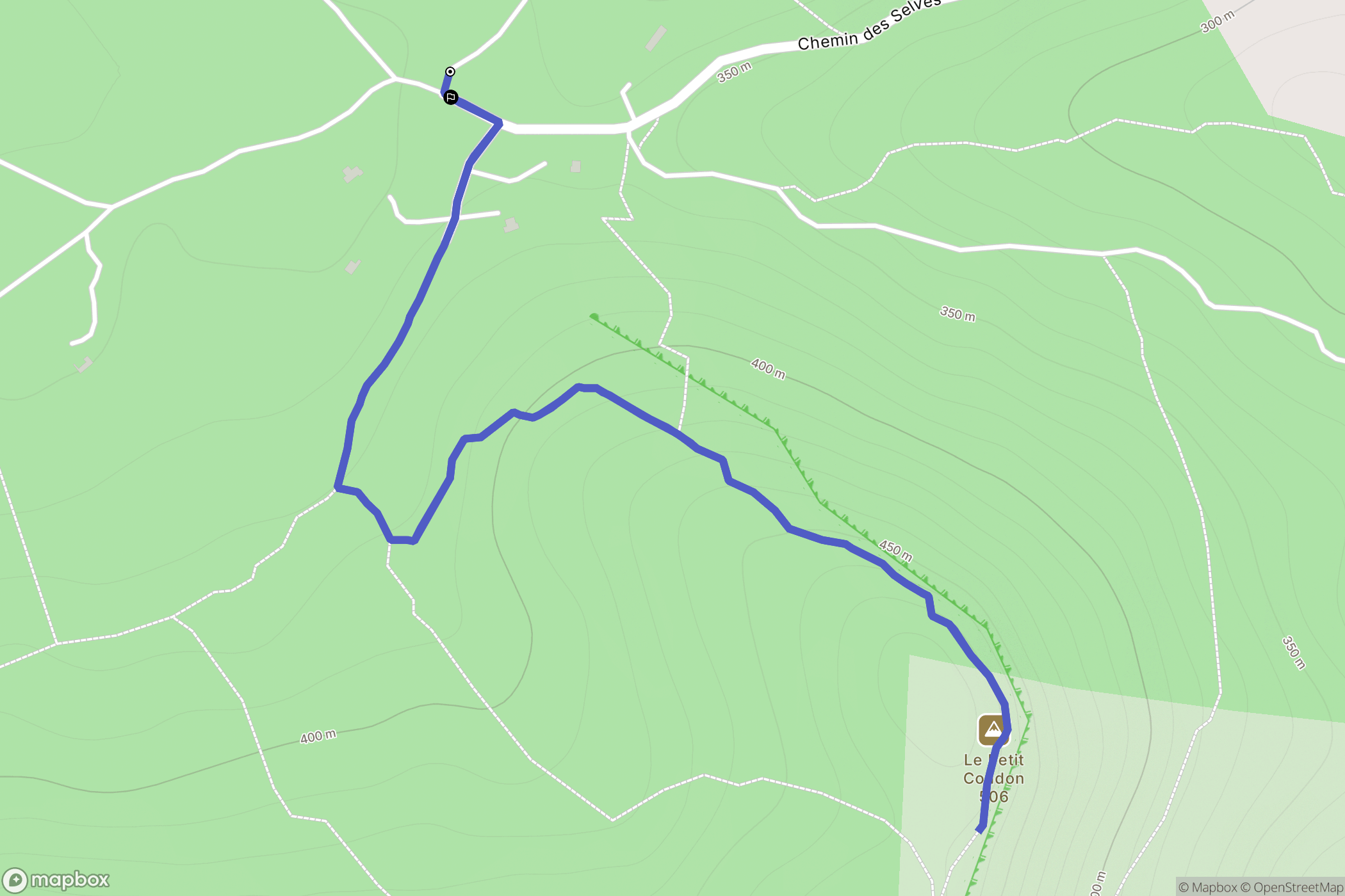 Solliès-Ville : carte du parcours de randonnée - France