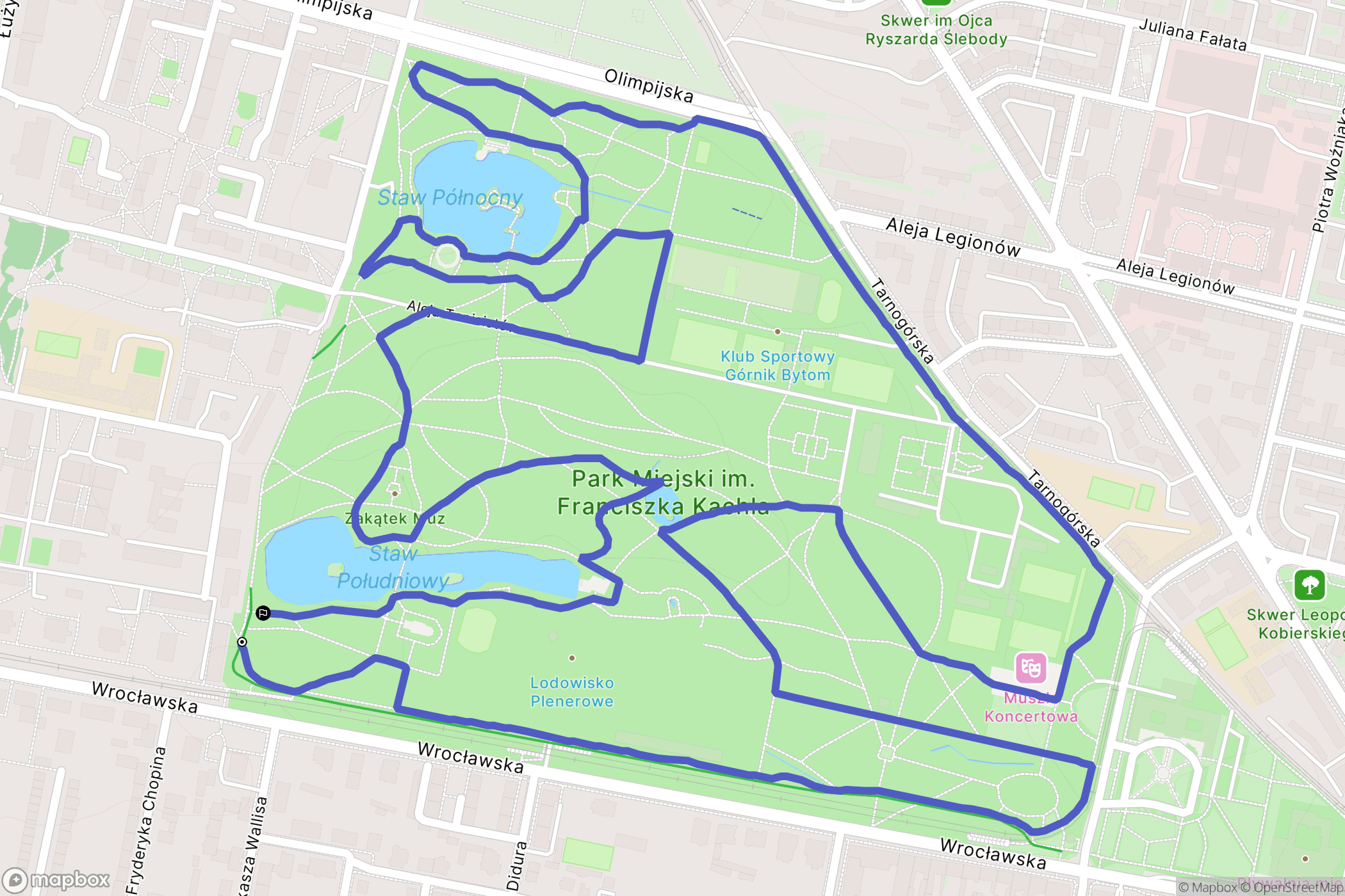 Bytom: mapa trasy - Poland
