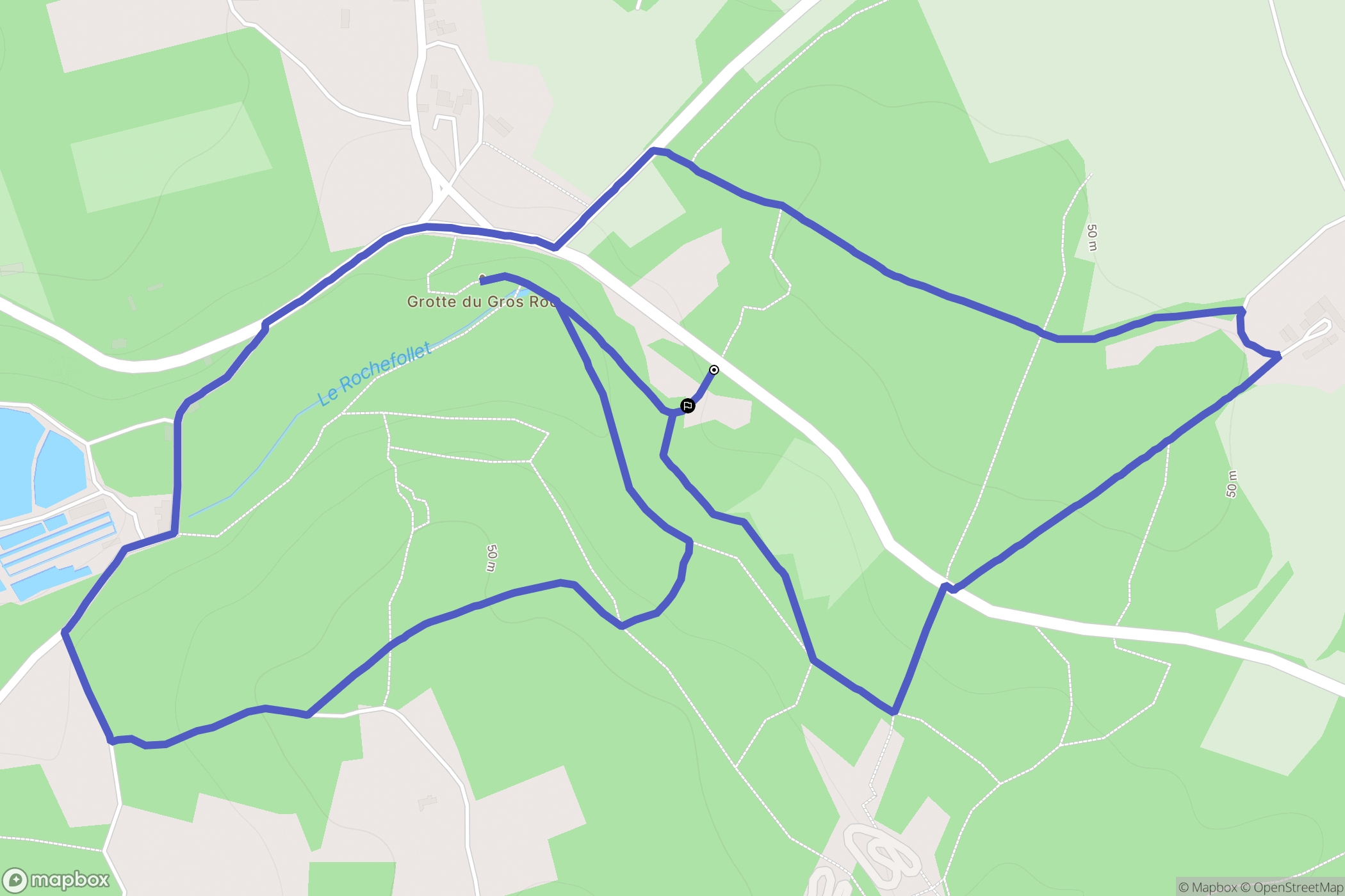 Le Douhet : carte du parcours de randonnée - France