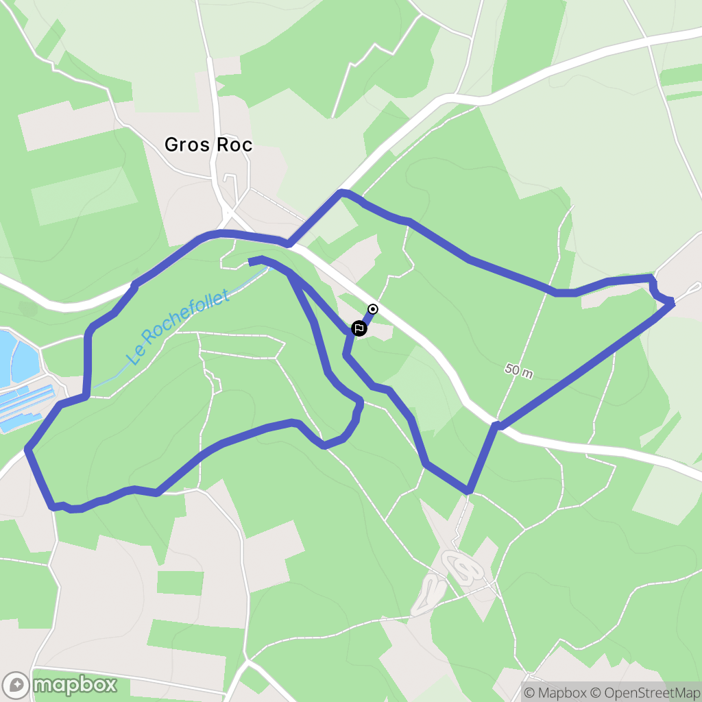 Le Douhet : carte du parcours de randonnée - France