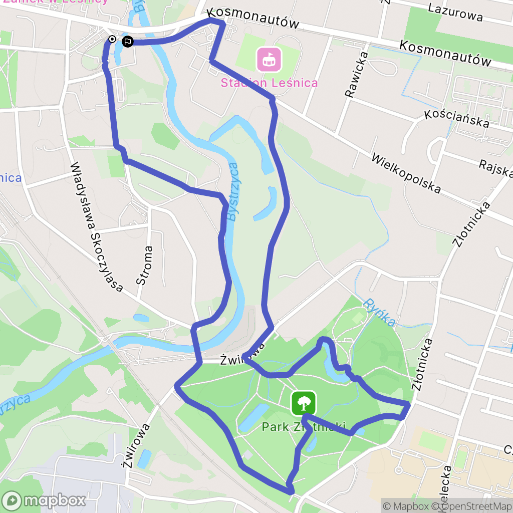 Wrocław: mapa trasy - Poland