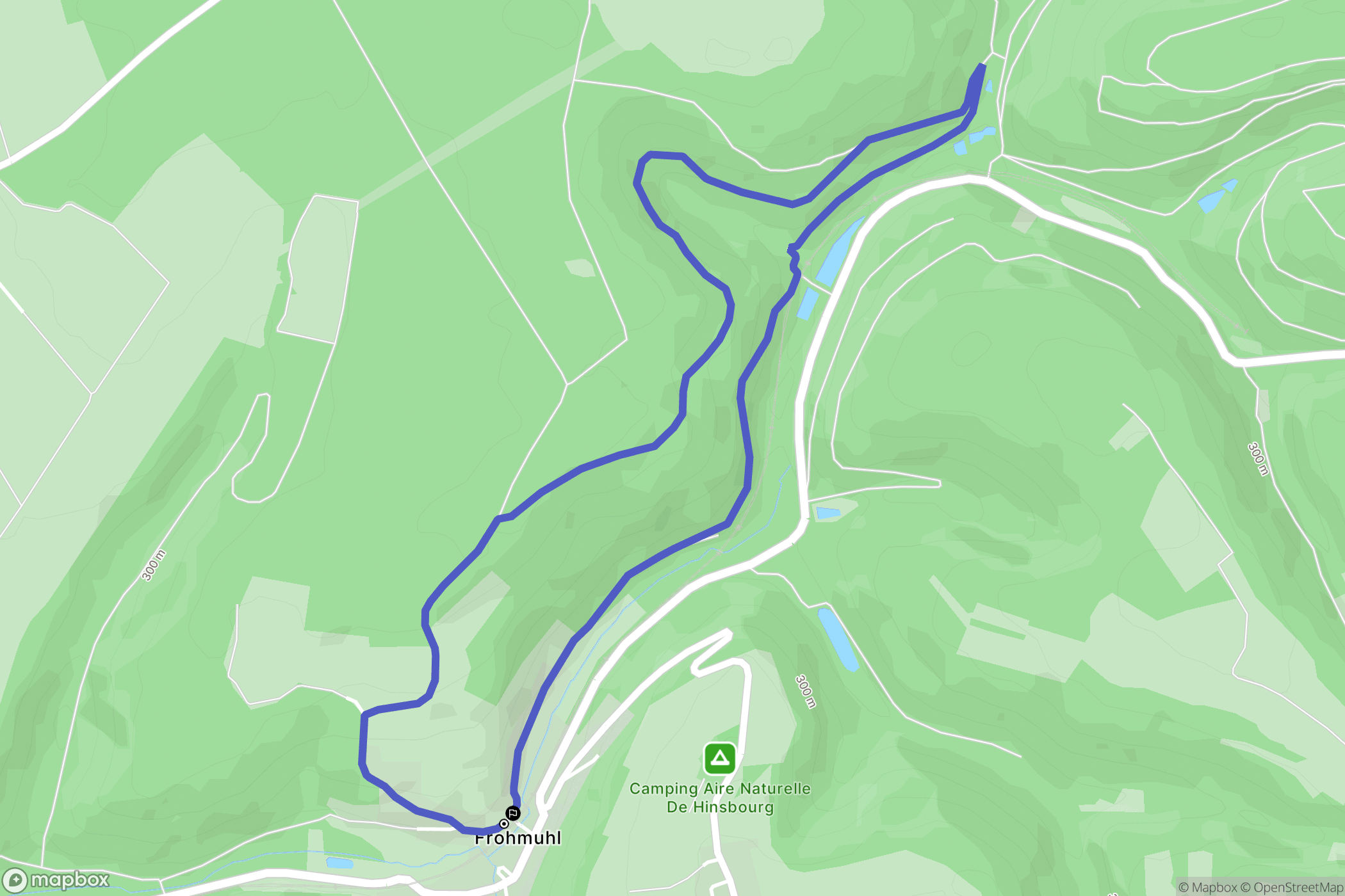 Frohmuhl : carte du parcours de randonnée - France