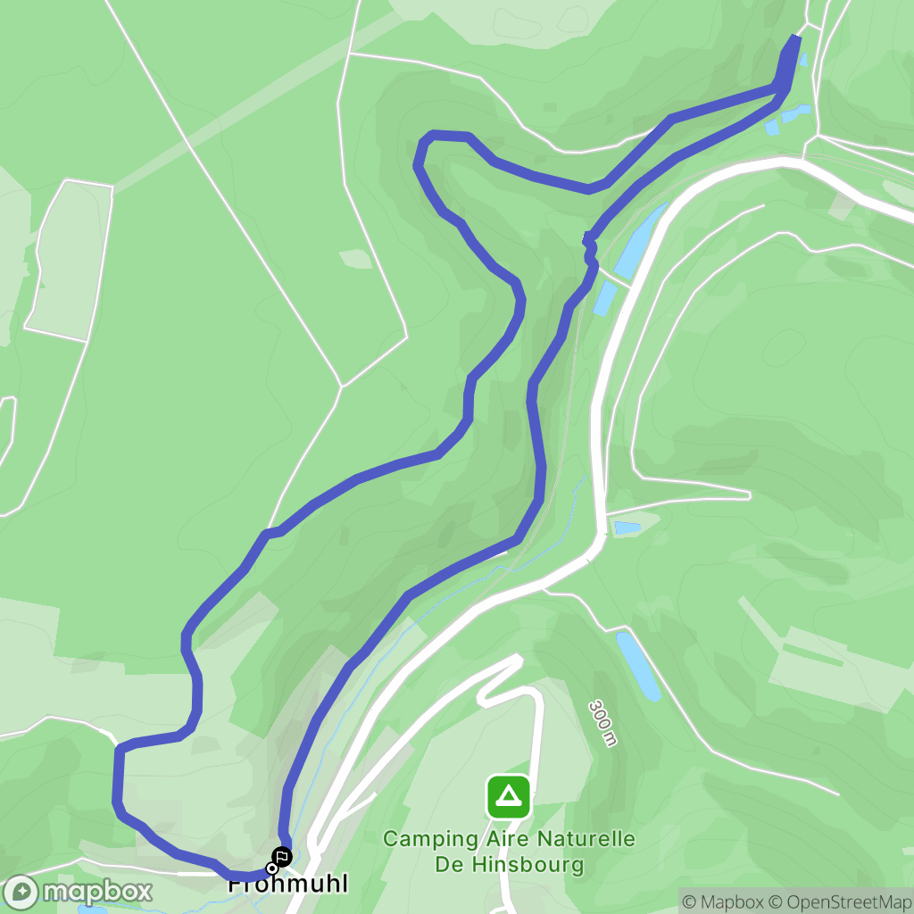 Frohmuhl : carte du parcours de randonnée - France