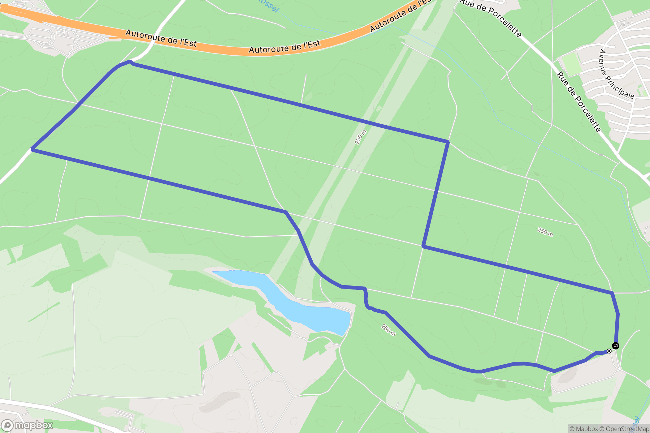 Saint-Avold : carte du parcours de randonnée - France