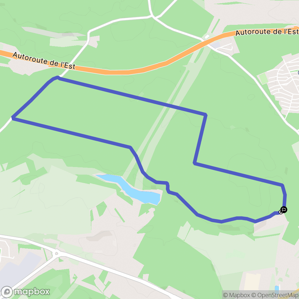 Saint-Avold : carte du parcours de randonnée - France