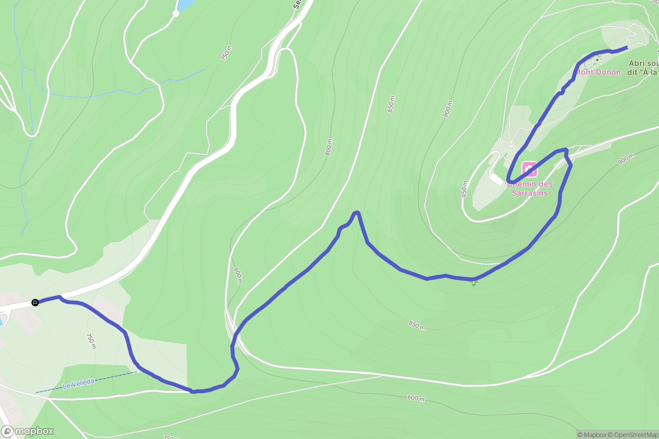 Grandfontaine : carte du parcours de randonnée - France