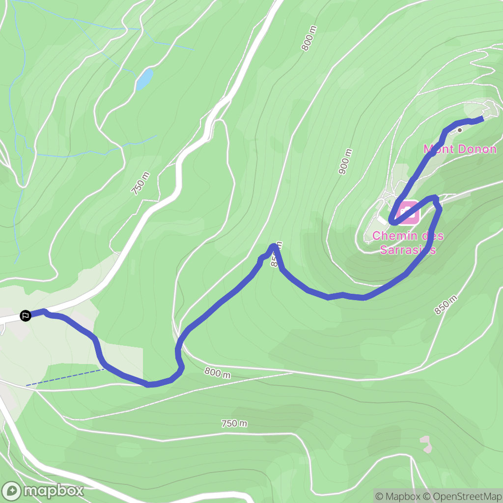 Grandfontaine : carte du parcours de randonnée - France