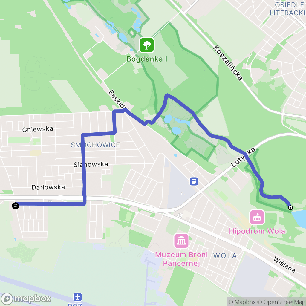 Poznań: mapa trasy - Poland