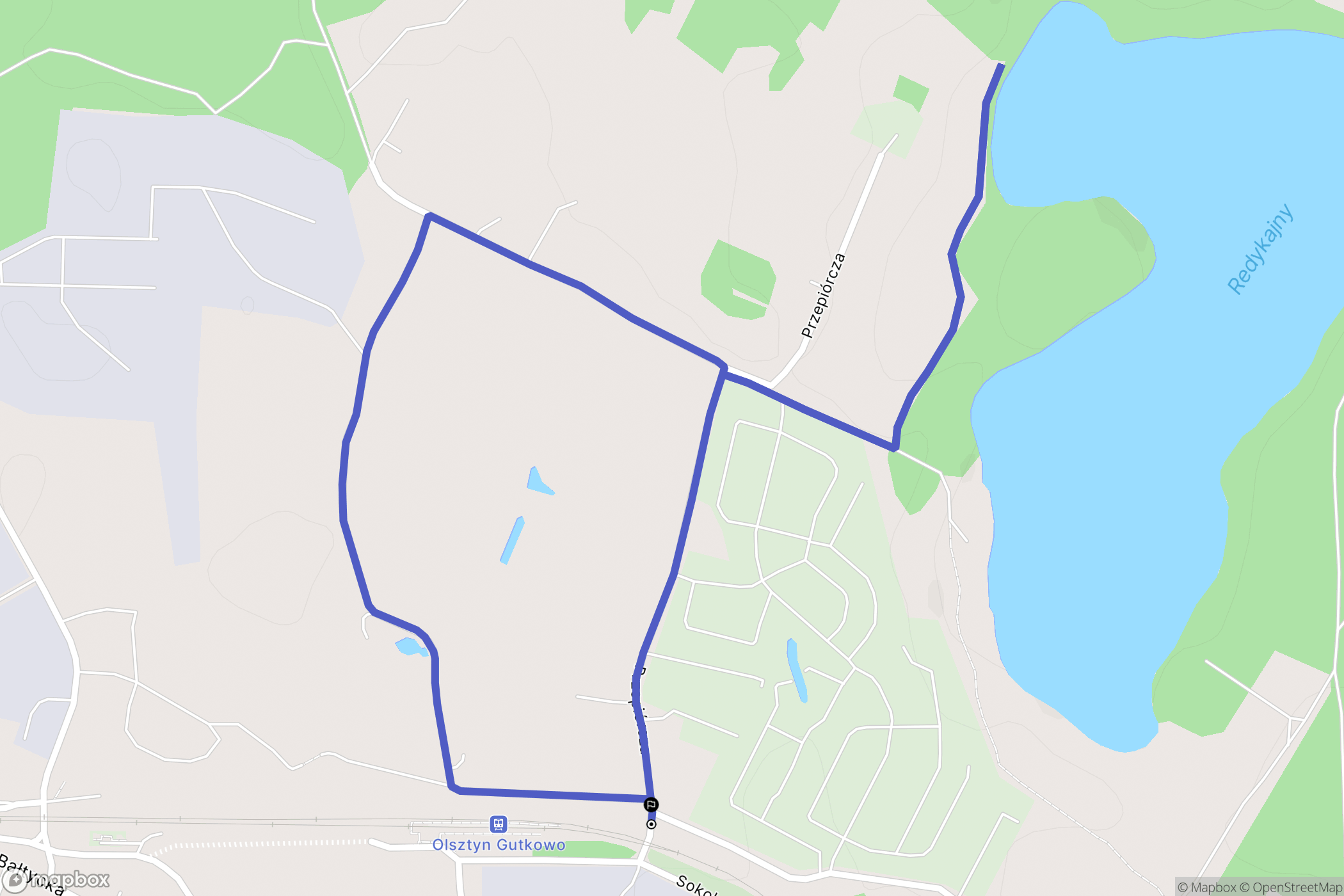 Olsztyn: mapa trasy - Poland