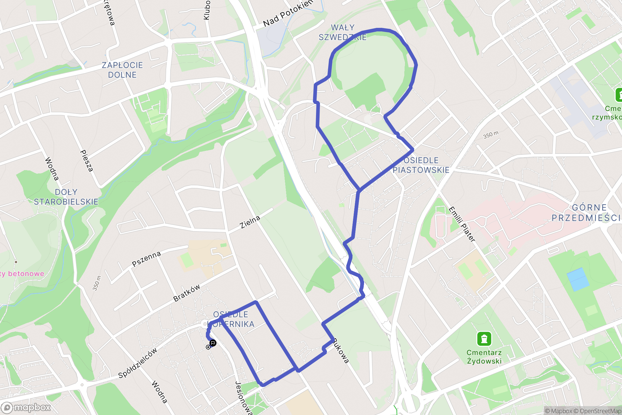 Bielsko-Biała: mapa trasy - Poland