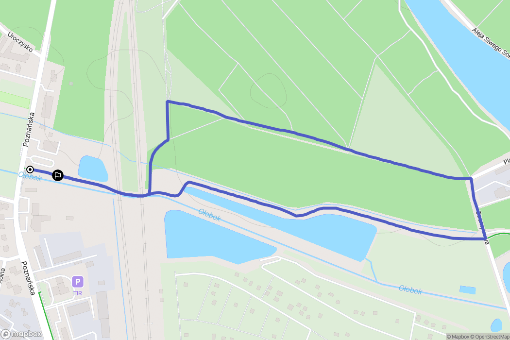Ostrów Wielkopolski: mapa trasy - Poland