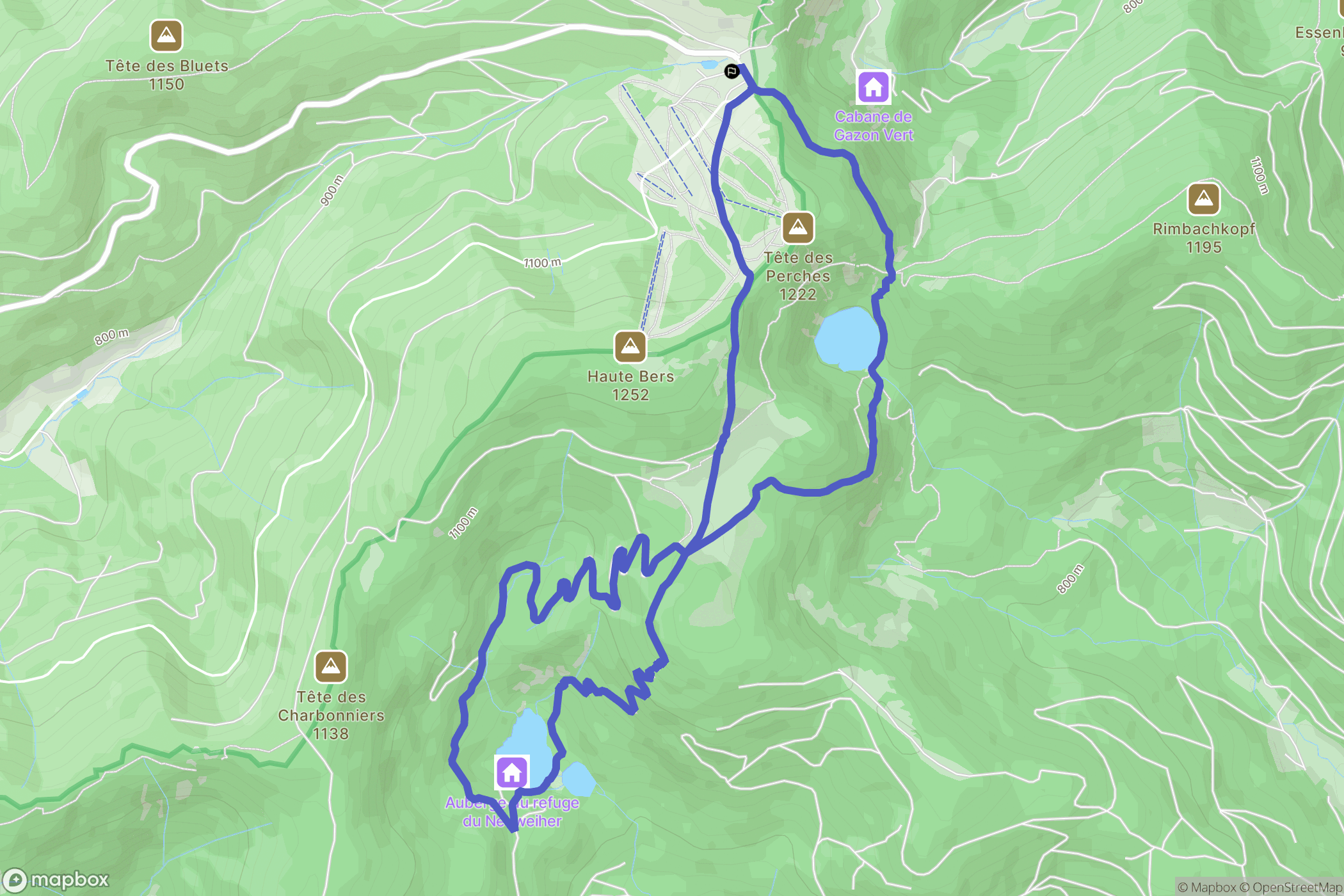 Saint-Maurice-sur-Moselle : carte du parcours de randonnée - France