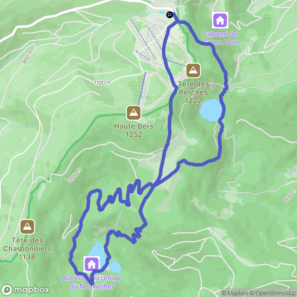 Saint-Maurice-sur-Moselle : carte du parcours de randonnée - France