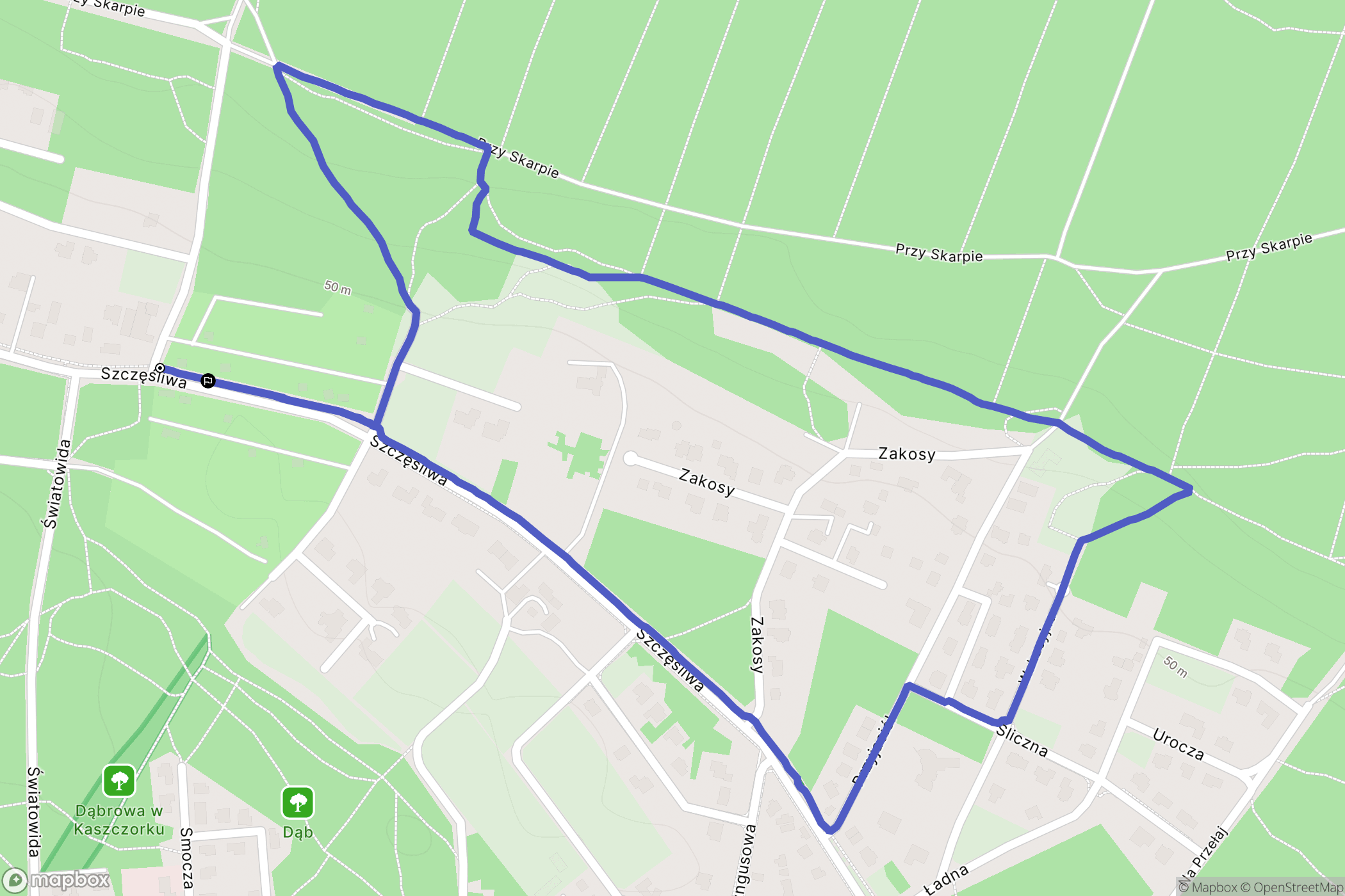 Toruń: mapa trasy - Poland