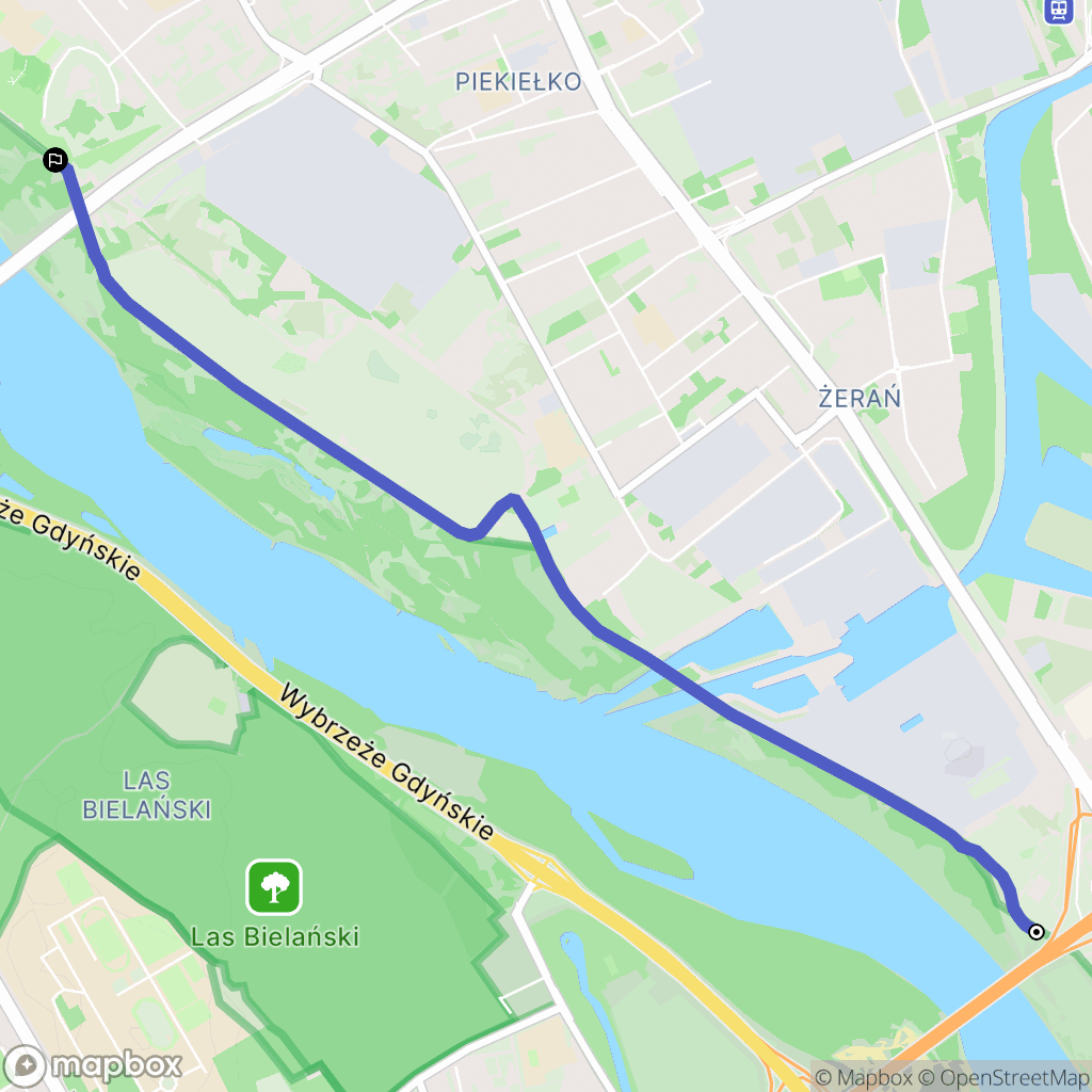 Warsaw: mapa trasy - Poland