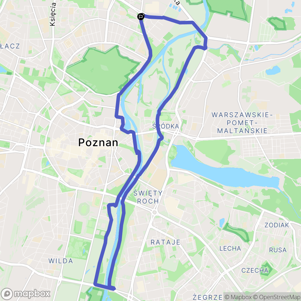 Poznań: mapa trasy - Poland