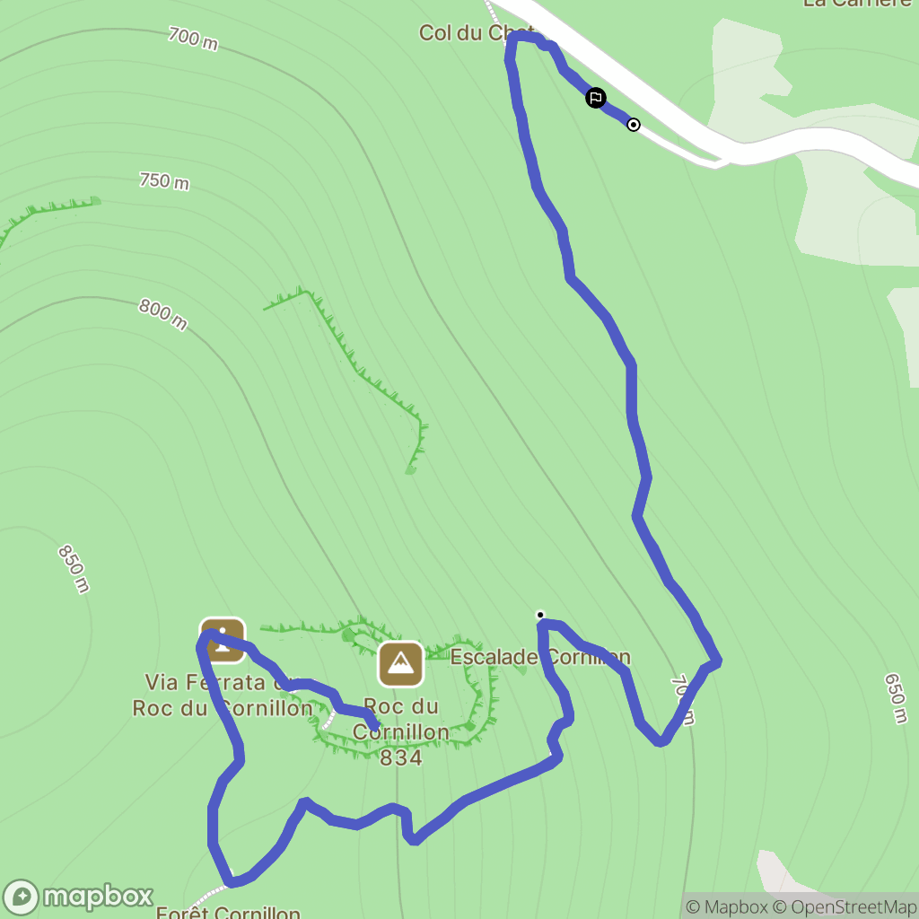 La Chapelle-du-Mont-du-Chat : carte du parcours de randonnée - France