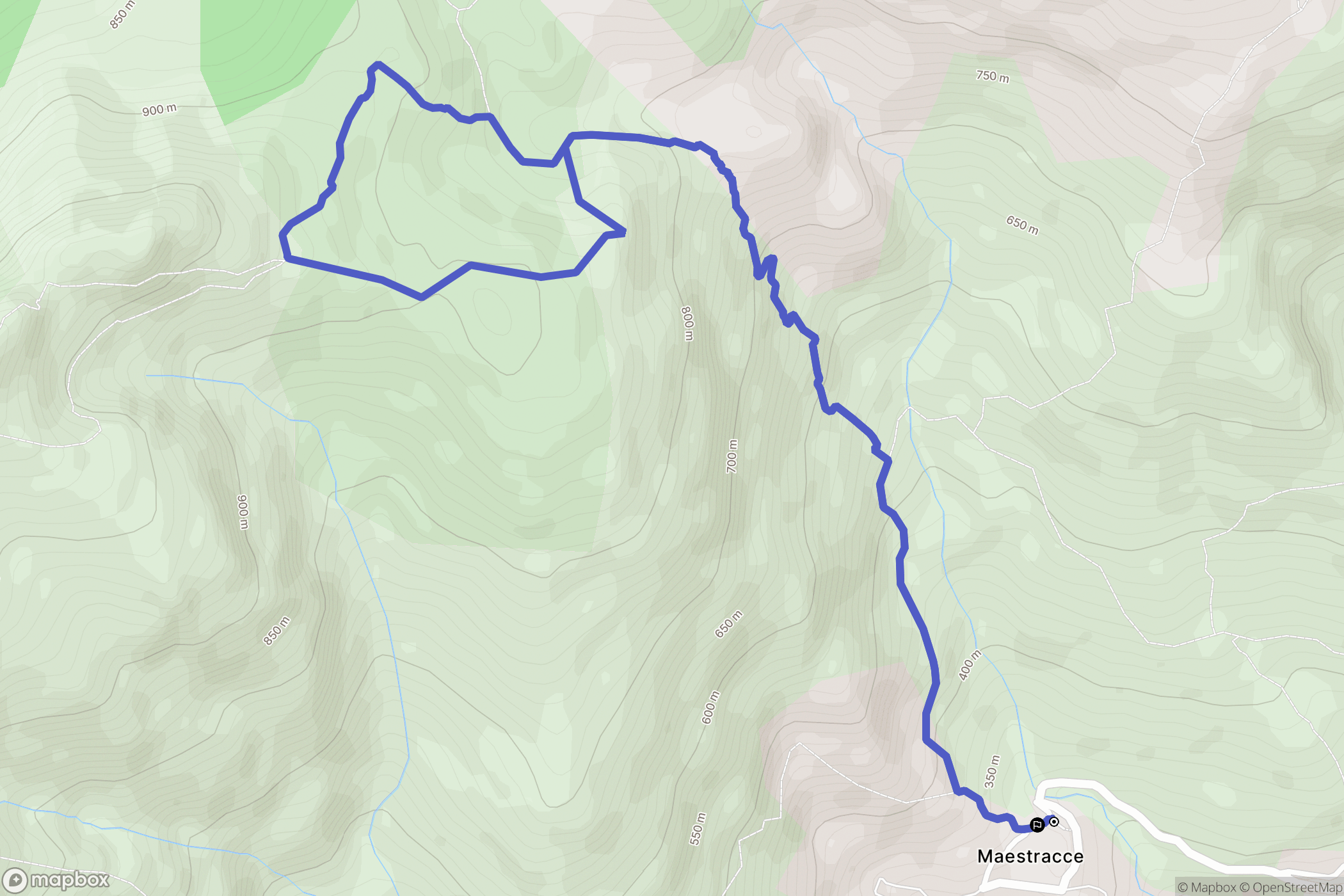 Santa-Maria-di-Lota : carte du parcours de randonnée - France