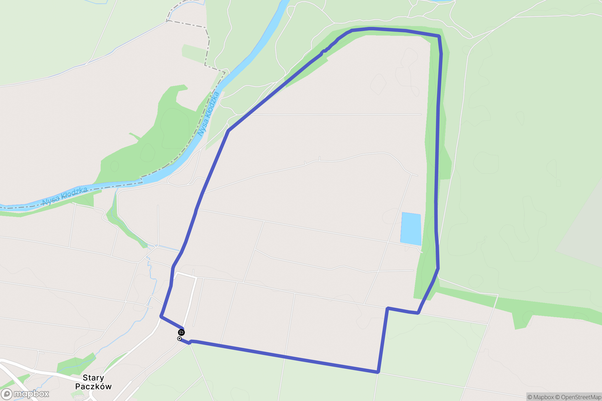 Stary Paczków: mapa trasy - Poland