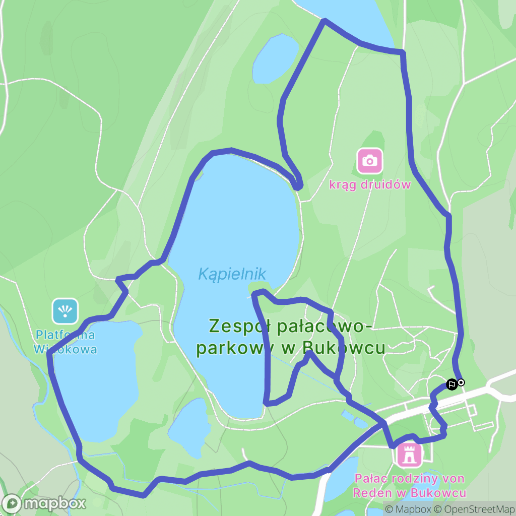 Bukowiec: mapa trasy - Poland