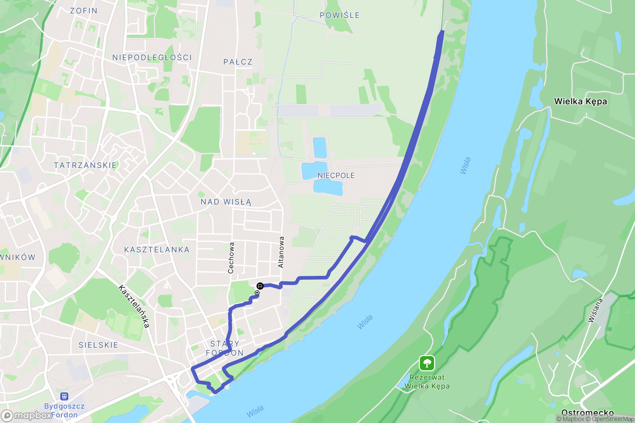 Bydgoszcz: mapa trasy - Poland