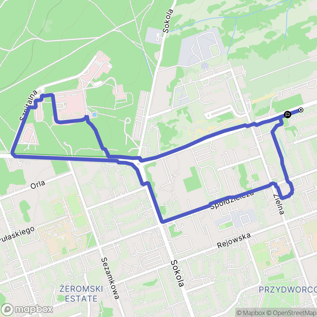 Skarżysko-Kamienna: mapa trasy - Poland