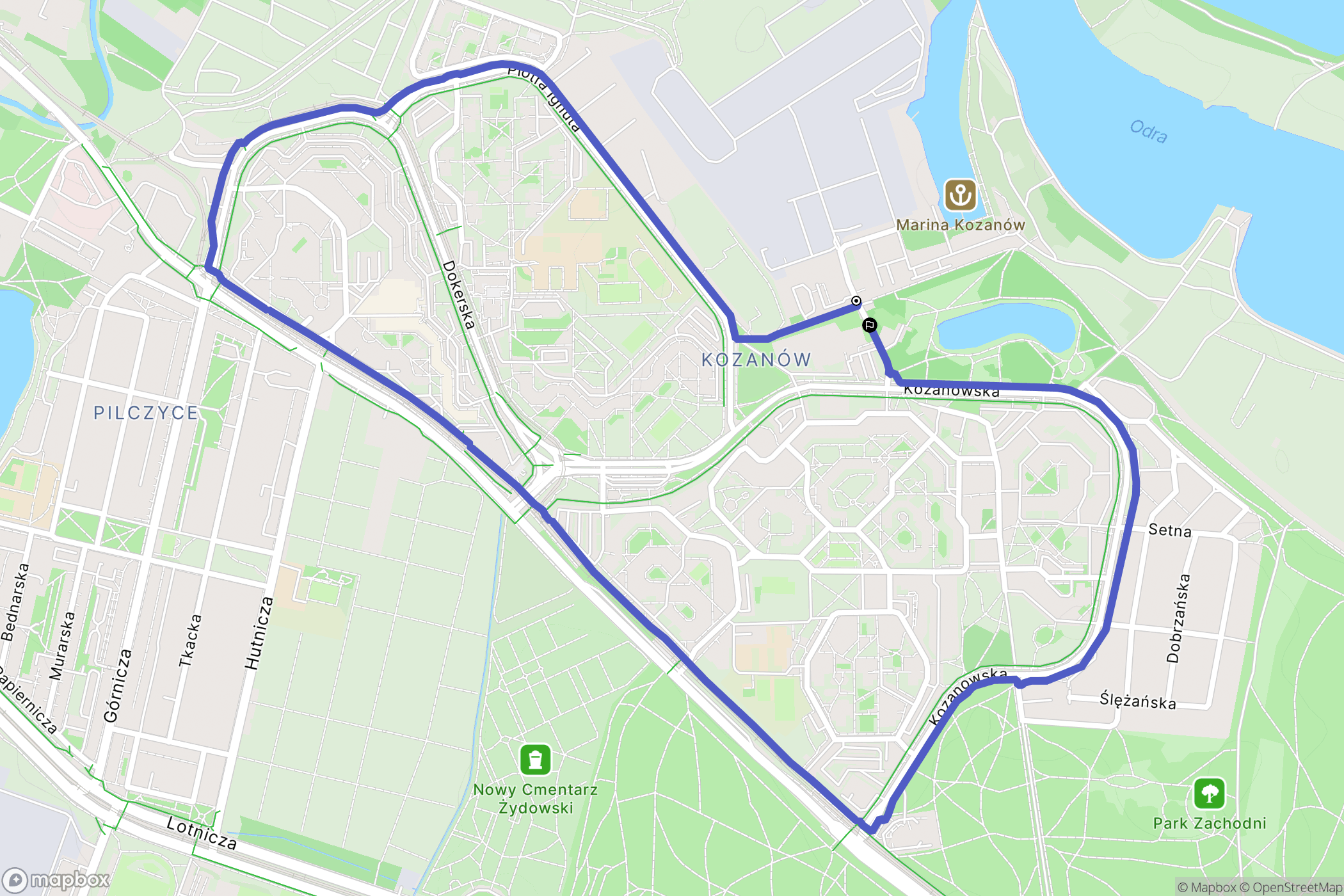 Wrocław: mapa trasy - Poland
