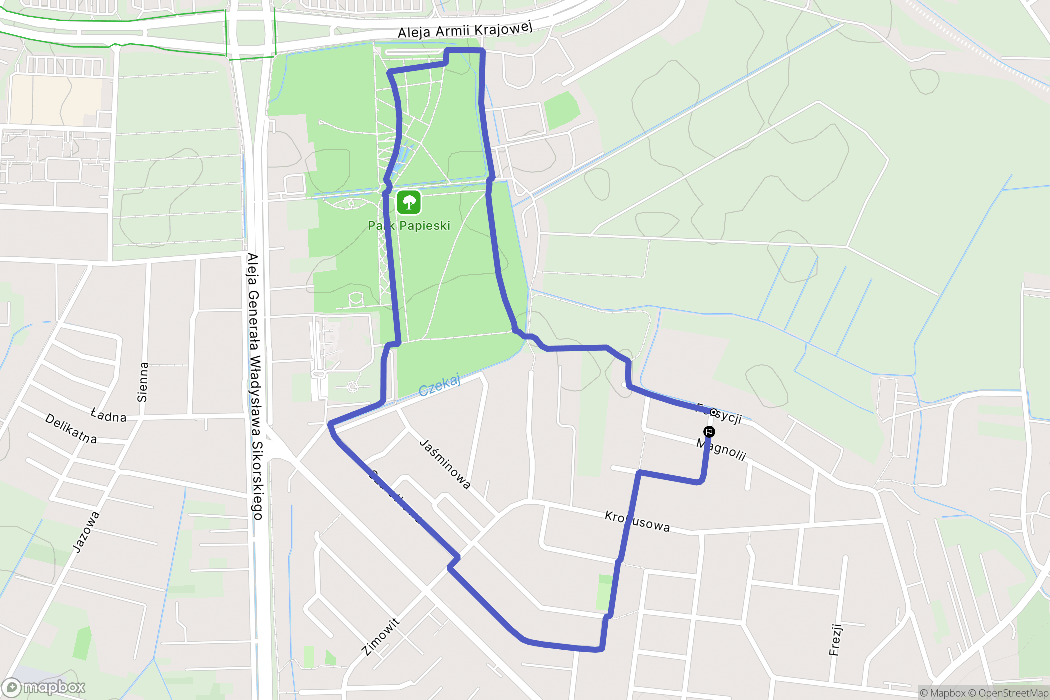 Rzeszów: mapa trasy - Poland