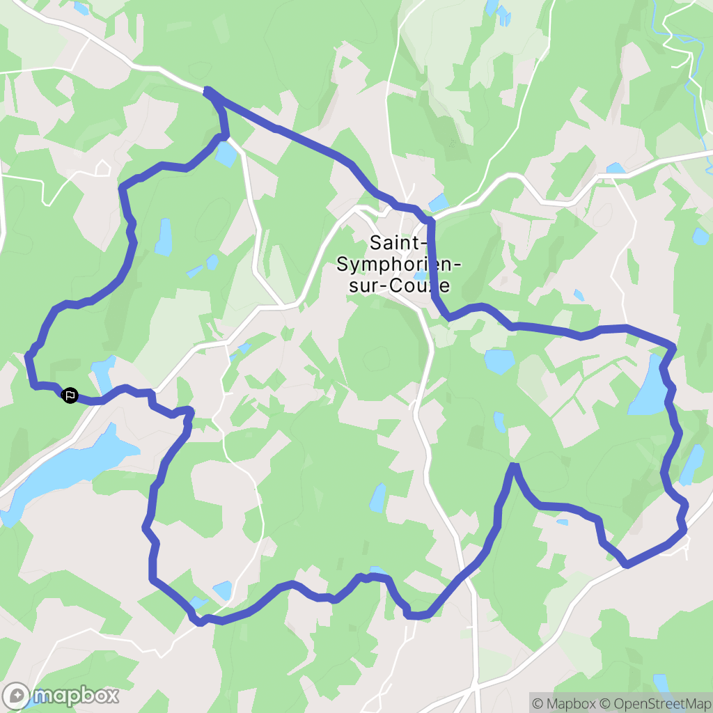 Saint-Pardoux-le-Lac : carte du parcours de randonnée - France