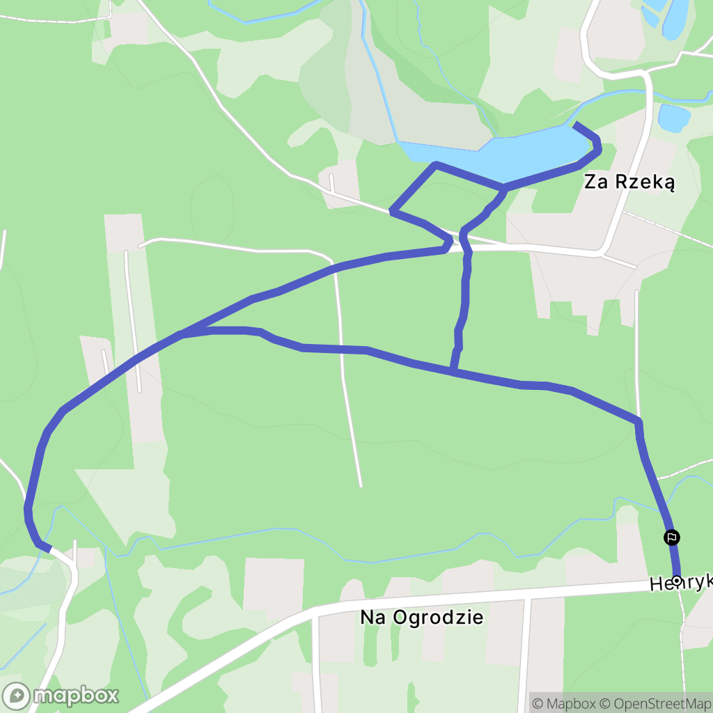 Drożdżów: mapa trasy - Poland
