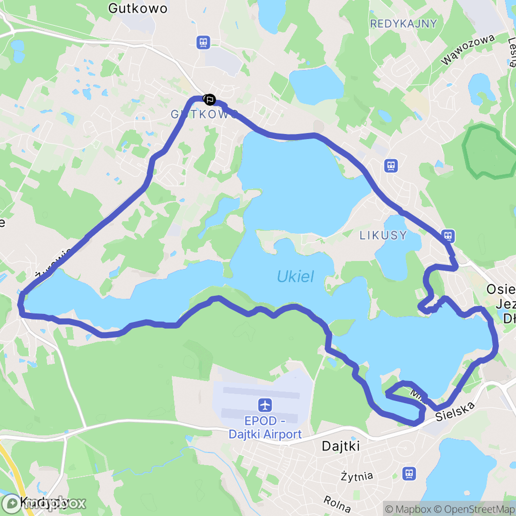 Olsztyn: mapa trasy - Poland
