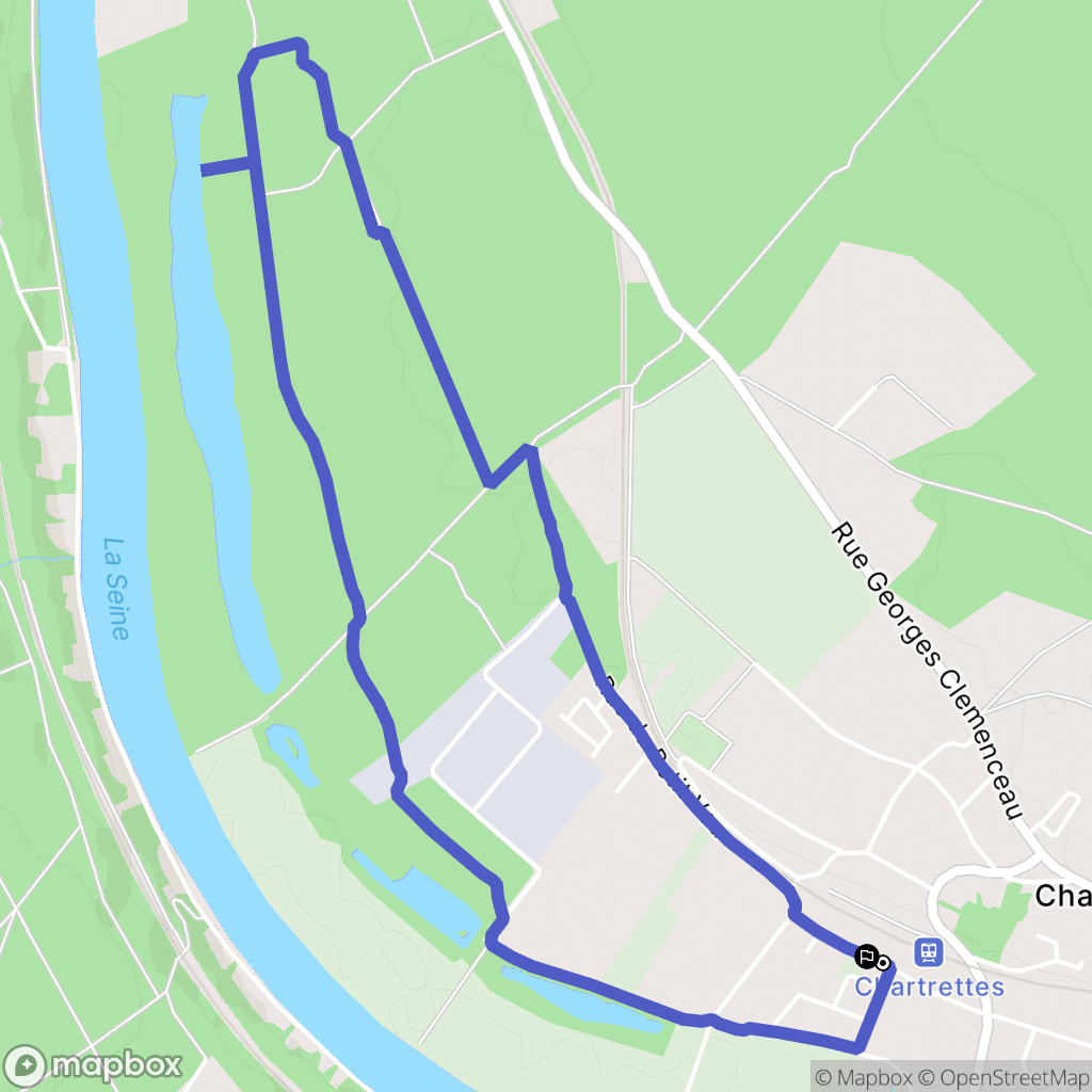Chartrettes : carte du parcours de randonnée - France