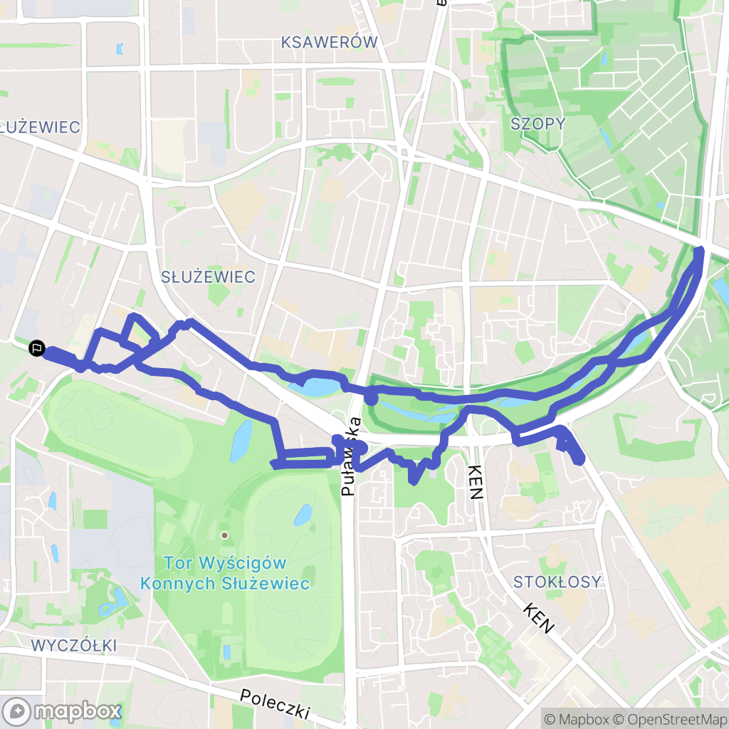 Warszawa: mapa trasy - Poland