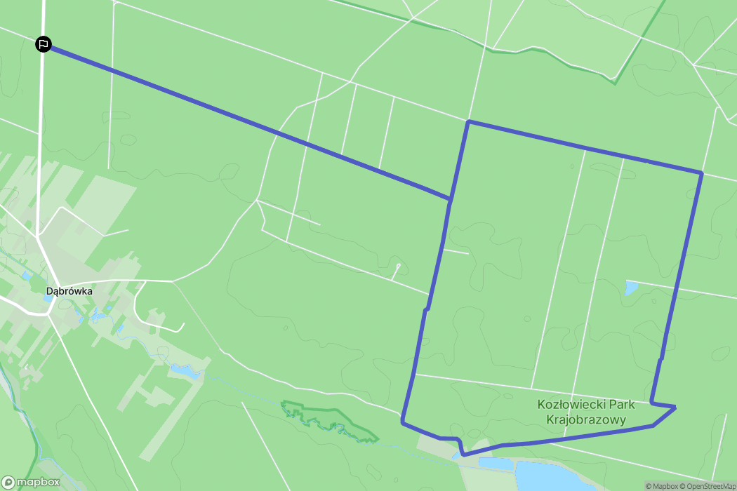 Dąbrówka: mapa trasy - Poland