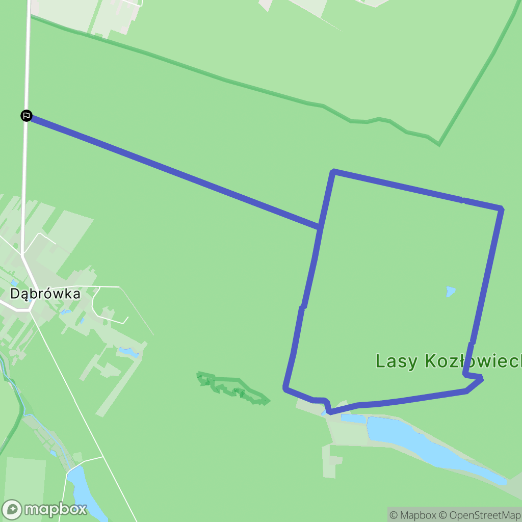 Dąbrówka: mapa trasy - Poland