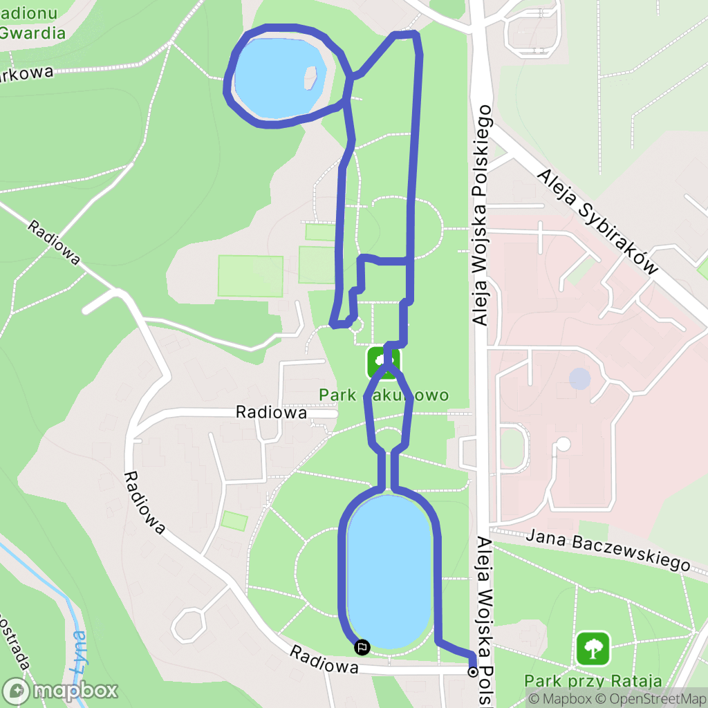 Olsztyn: mapa trasy - Poland