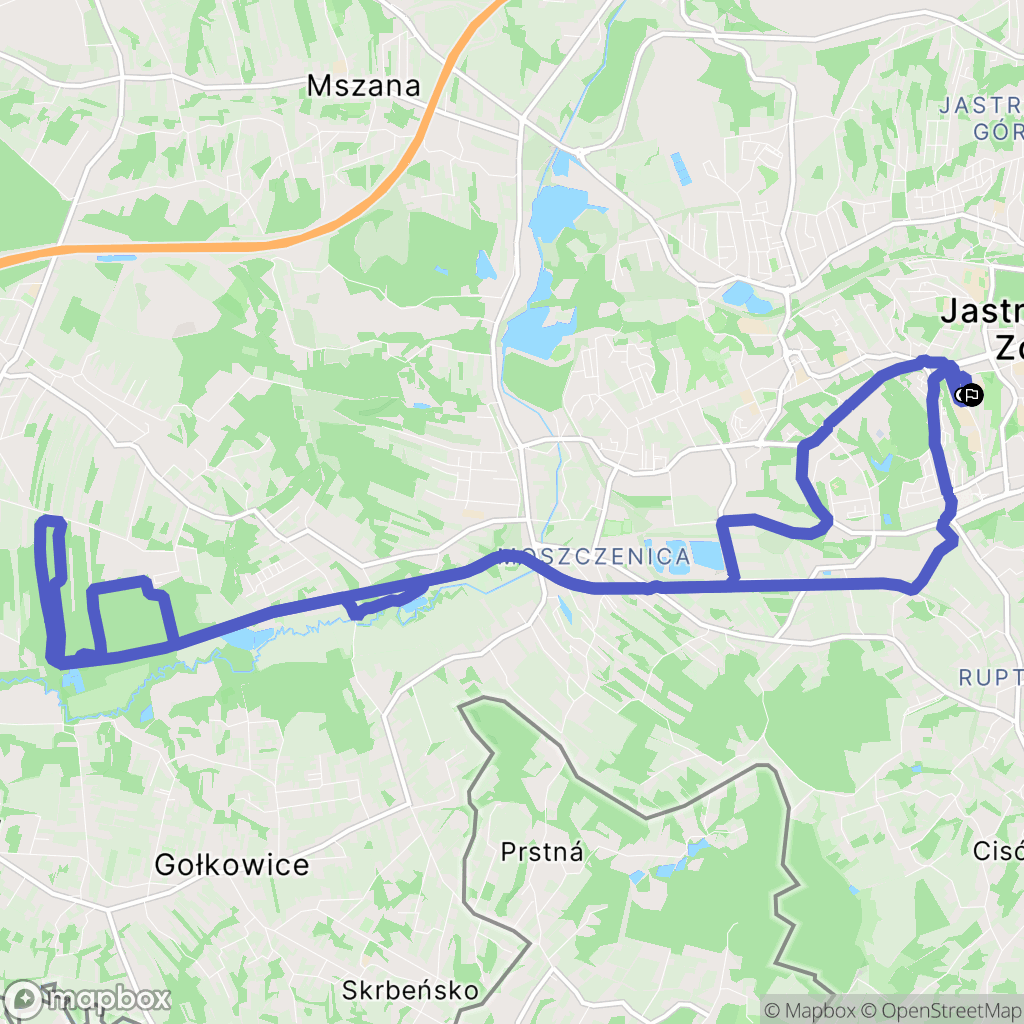 Jastrzębie-Zdrój: mapa trasy - Poland