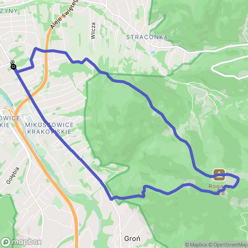 Bielsko-Biała: mapa trasy - Poland