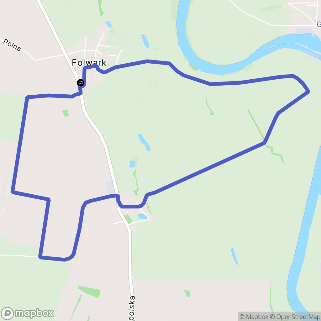 Folwark: mapa trasy - Poland