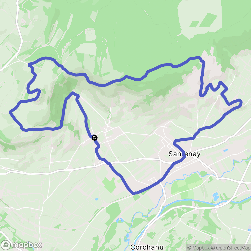 Santenay : carte du parcours de randonnée - France