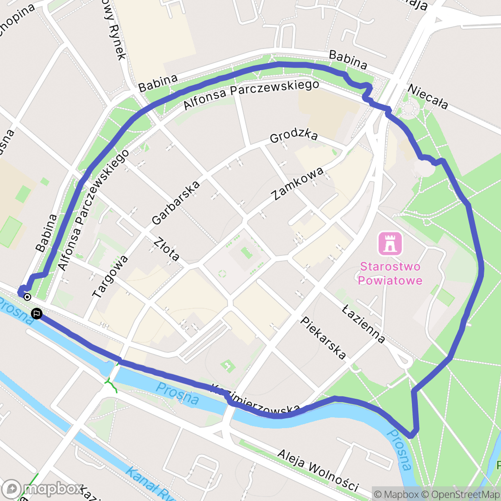 Kalisz: mapa trasy - Poland