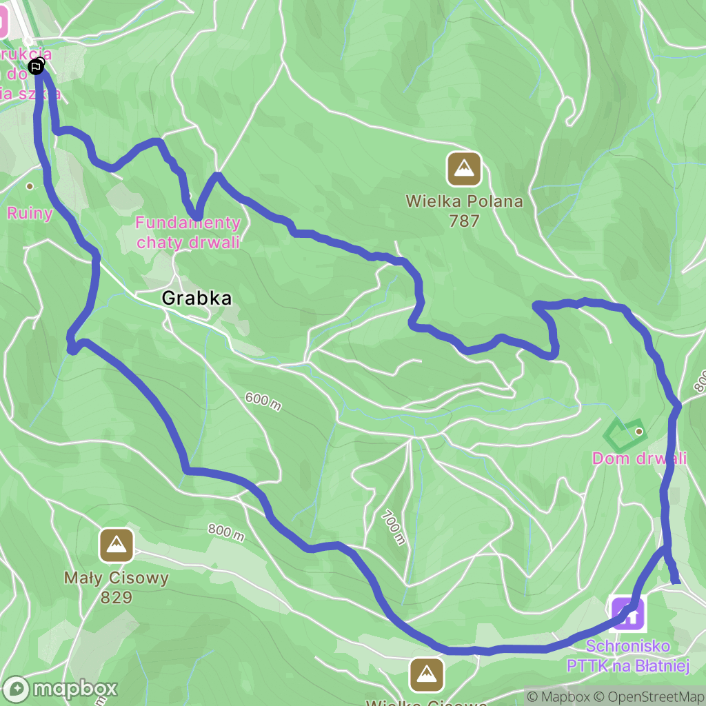 Brenna: mapa trasy - Poland