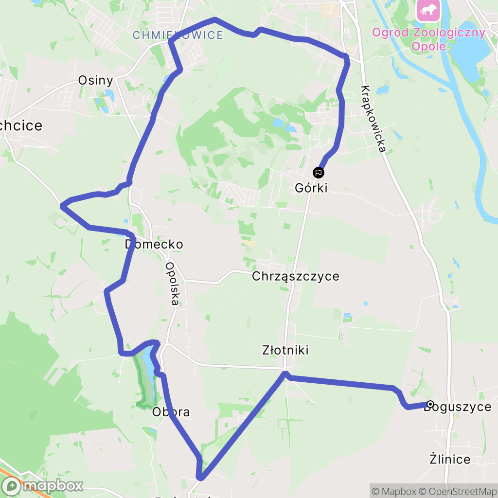 Boguszyce: mapa trasy - Poland
