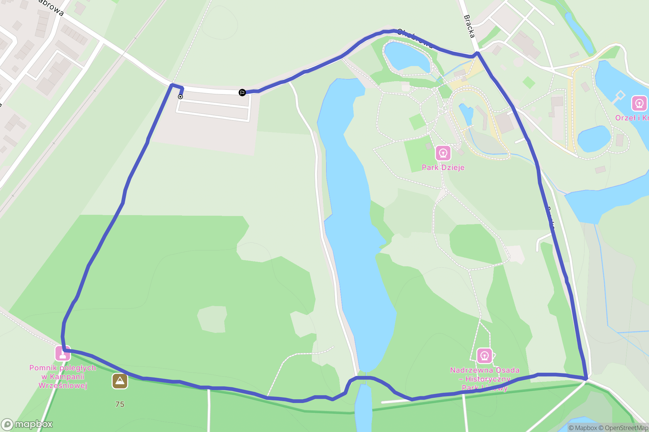 Murowana Goślina: mapa trasy - Poland